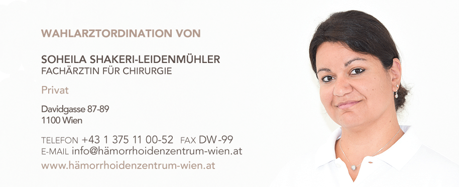 Hämorrhoiden Zentrum Wien Dr. Soheila Shakeri-Leidenühler