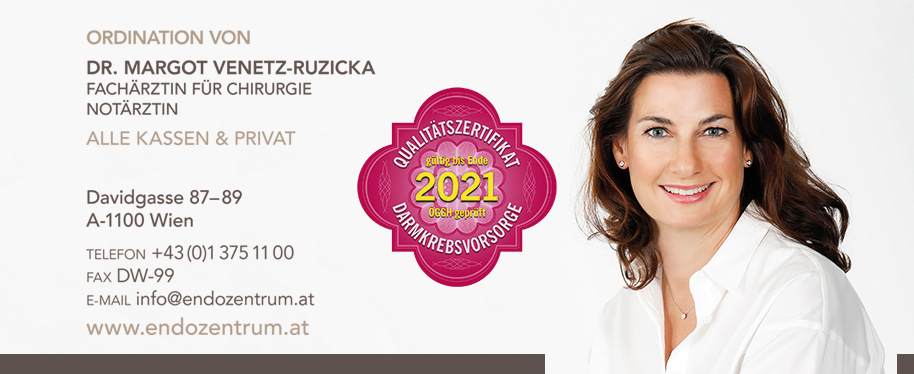 Endo Zentrum Wien - Dr. Margot Venetz-Ruzicka - ÖGGH zertifiziert für die Vorsorgekoloskopie