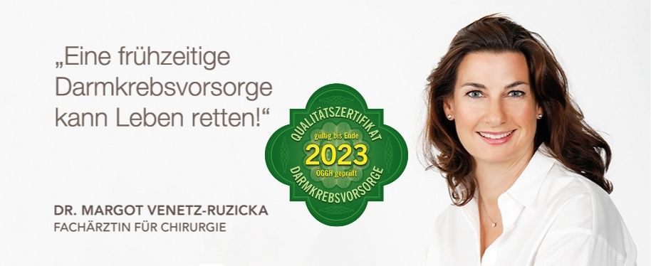 Endo Zentrum Wien - Dr. Margot Venetz-Ruzicka - ÖGGH zertifiziert für die Vorsorgekoloskopie