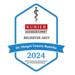 Beliebter Arzt 2024 Gütesiegel Kurier Dr. Margot Venetz-Ruzicka